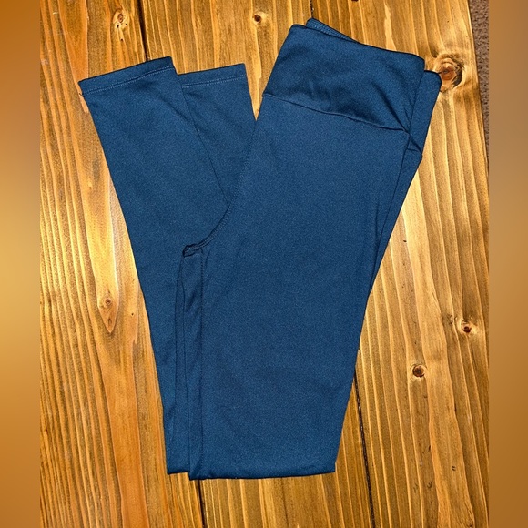 LuLaRoe Teal/Blue Leggings OS - Picture 2 of 2